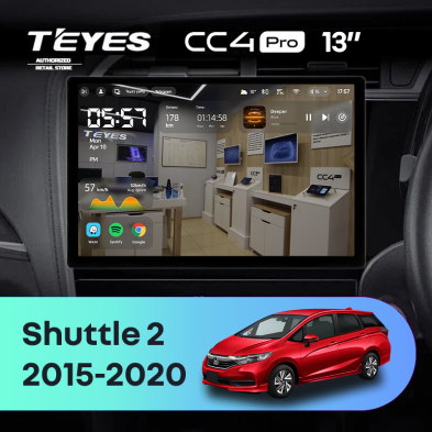 Штатная магнитола Teyes CC4 Pro 8/128 Honda Shuttle 2 (2015-2020) Правый руль (13&quot;)