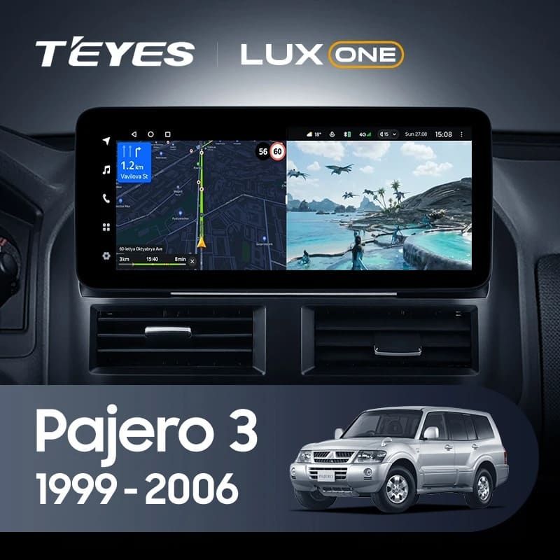 Штатная магнитола Teyes LUX ONE 360 6/128 Mitsubishi Pajero 3 V70 V60 (1999-2006)