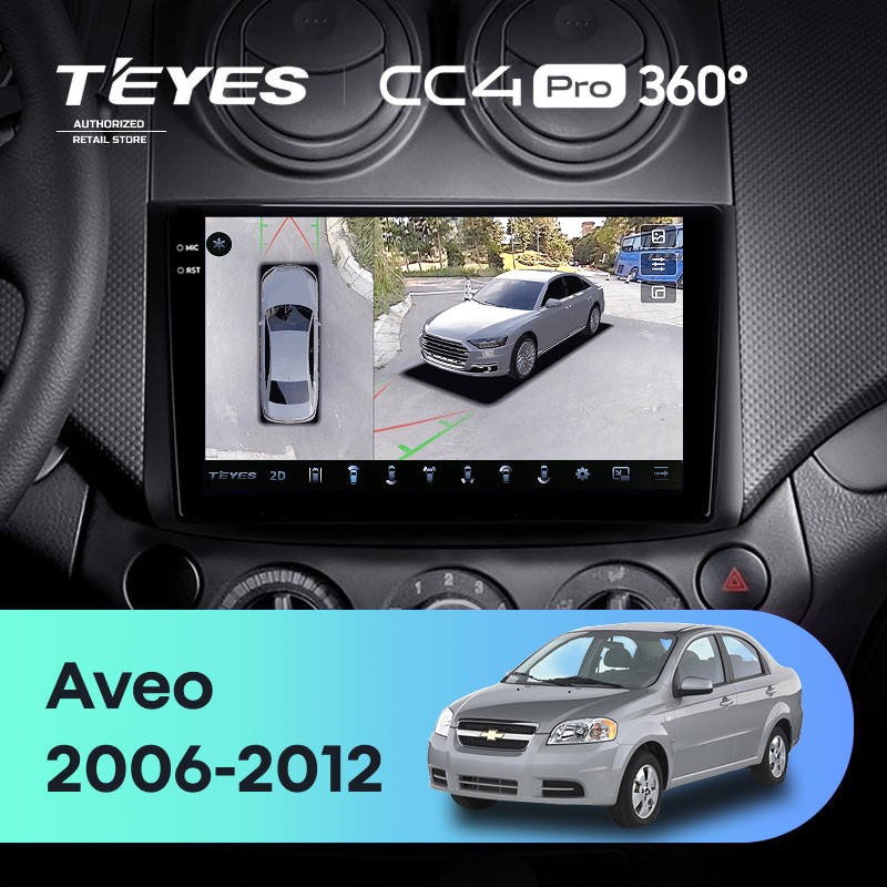 Штатная магнитола Teyes CC4 Pro 360 12/256 Chevrolet Aveo T250 (2006-2012)