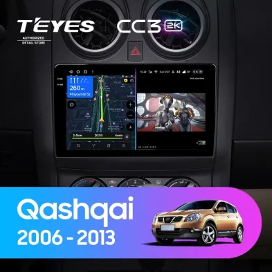 Штатная магнитола Teyes CC3 2K 360 6/128 Nissan Qashqai 1 J10 (2006-2013) F1