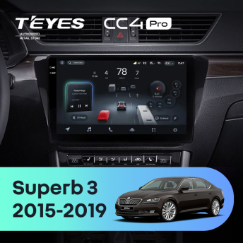 Штатная магнитола Teyes CC4 Pro 12/256 Skoda Superb 3 (2015-2019)