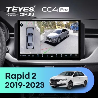 Штатная магнитола Teyes CC4 Pro 360 8/128 Skoda Rapid 2 (2019-2023) (11")