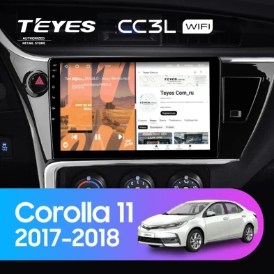 Штатная магнитола Teyes CC3L WiFi 2/32 Toyota Corolla 11 (2017-2018) F2