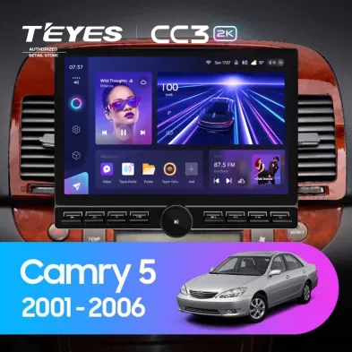 Штатная магнитола Teyes CC3 2K 6/128 Toyota Camry 5 XV 30 (2001-2006) Тип-B (13" с кнопками)