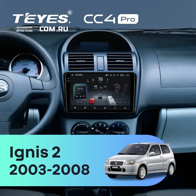 Штатная магнитола Teyes CC4 Pro 8/128 Suzuki Ignis 2 (2003-2008)