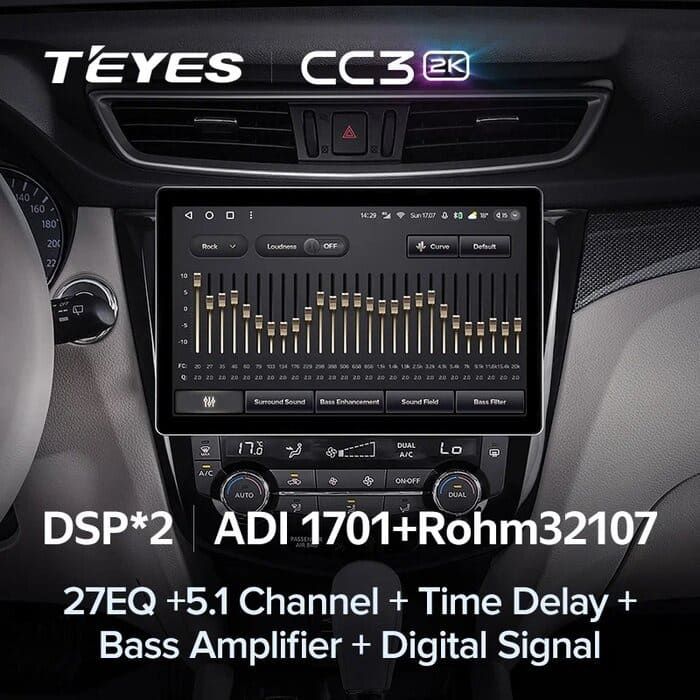 Штатная магнитола Teyes CC3 2K 4/32 Nissan Qashqai 2 (2013-2021) F2 Тип-C (11")