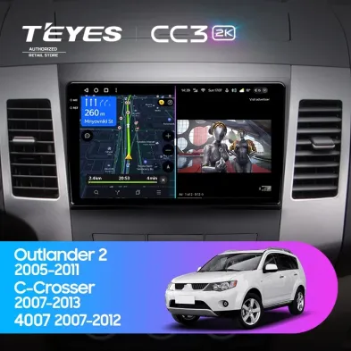 Штатная магнитола Teyes CC3 2K 360 6/128 Peugeot 4007 (2007-2012) Тип-B