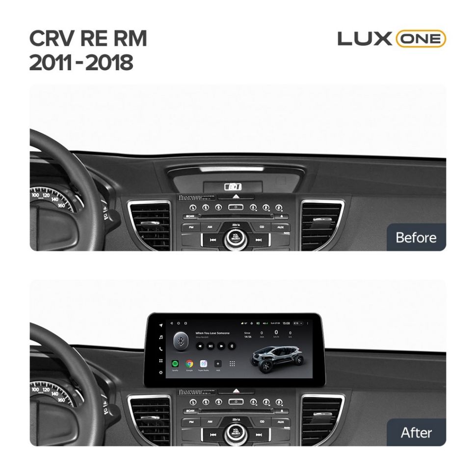 Переходная рамка Honda CR-V 4 RM RE (2011-2018) Тип-C (12,3")