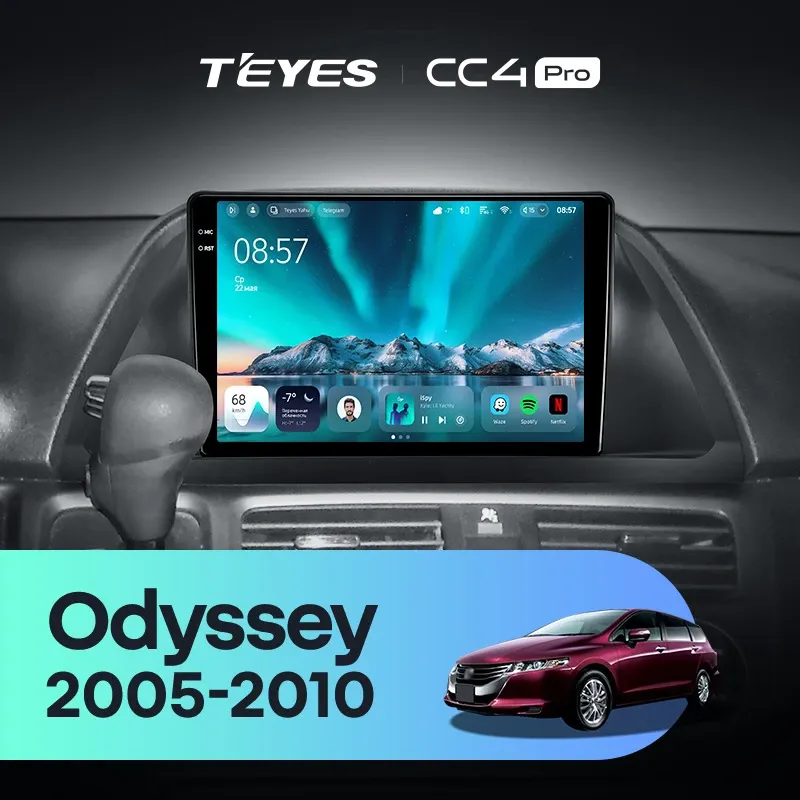 Штатная магнитола Teyes CC4 Pro 8/128 Honda Odyssey (2005-2010) (US EDITION)