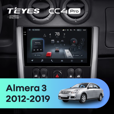 Штатная магнитола Teyes CC4 Pro 12/256 Nissan Almera 3 G15 (2012-2019) F2