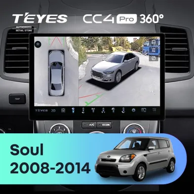 Штатная магнитола Teyes CC4 Pro 360 8/128 Kia Soul 1 (2008-2014) (13")