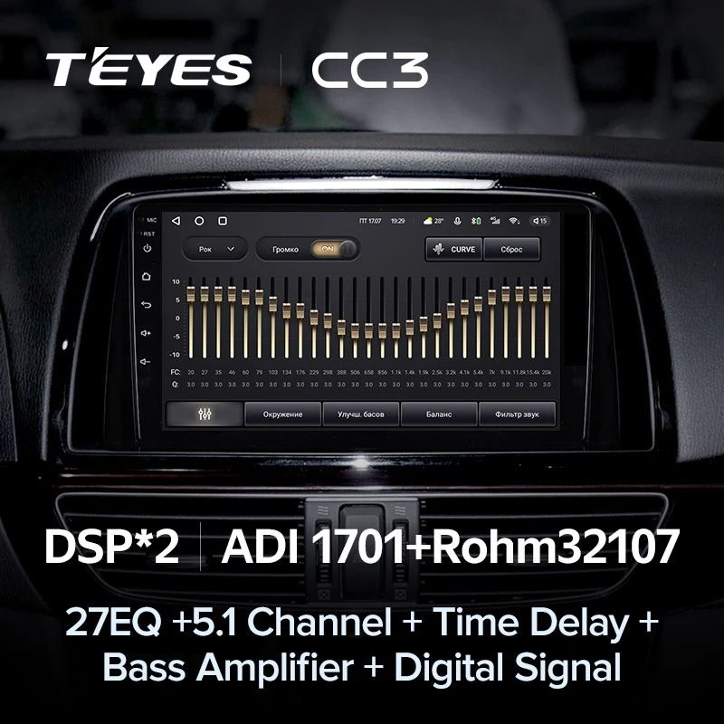 Штатная магнитола Teyes CC3 4/32 Mazda Atenza 3 (2012-2017) Тип-A Правый руль