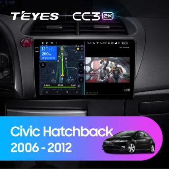 Штатная магнитола Teyes CC3 2K 4/32 Honda Civic Hatchback (2006-2012)