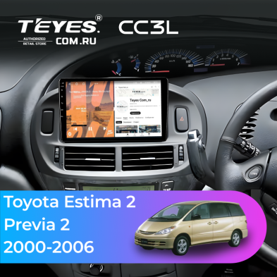 Штатная магнитола Teyes CC3L 4/32 Toyota Previa 2 (2000-2006) Правый руль