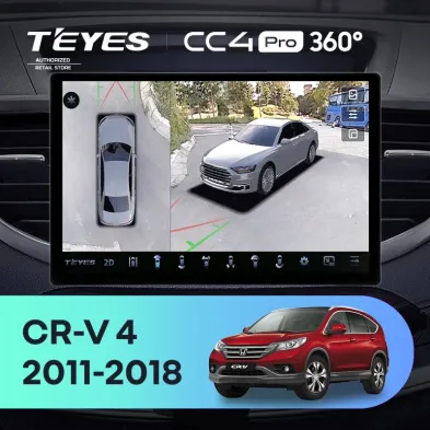 Штатная магнитола Teyes CC4 Pro 360 8/128 Honda CR-V 4 RM RE (2011-2018) Тип-A (13")