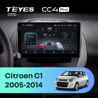 Штатная магнитола Teyes CC4 Pro 12/256 Citroen C1 (2005-2014)