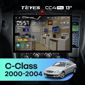 Штатная магнитола Teyes CC4 Pro 8/128 Mercedes-Benz C/CLK-Class S203 W203 W209 A209 (2000-2005) F1 (13")