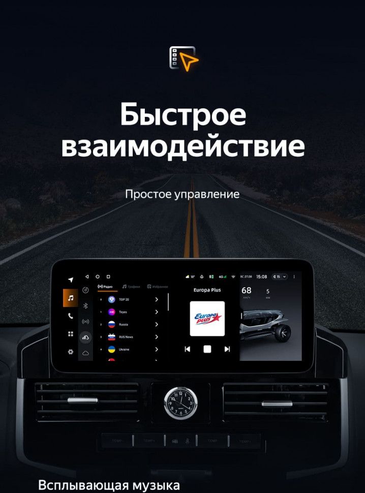 Штатная магнитола Teyes LUX ONE 6/128 Toyota Land Cruiser 200 (2007-2015) Тип-B