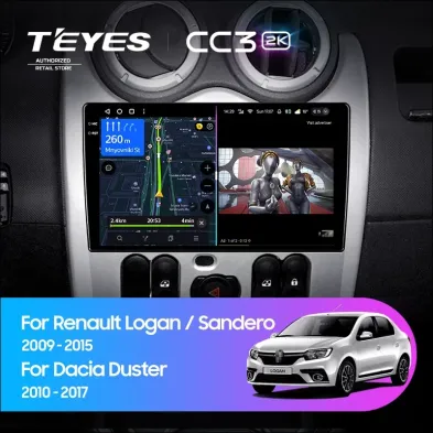Штатная магнитола Teyes CC3 2K 6/128 Renault Logan 1 (2010-2015)