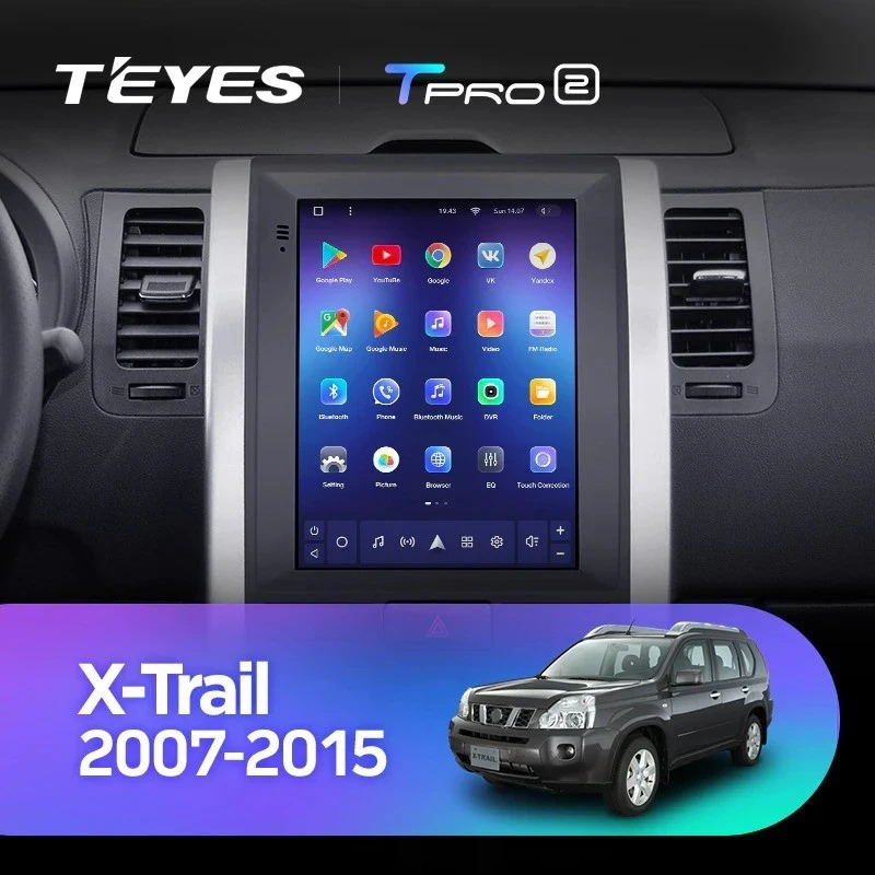Штатная магнитола Tesla style Teyes TPRO 2 4/32 Nissan X-Trail T31 (2007-2015) F2