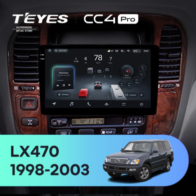 Штатная магнитола Teyes CC4 Pro 8/128 Lexus LX470 J100 (1998-2003) F2