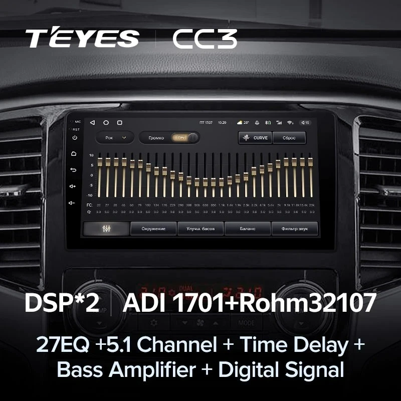 Штатная магнитола Teyes CC3 4/32 Mitsubishi L200 5 (2018-2020) F1