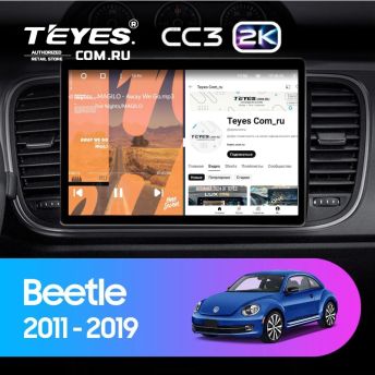 Штатная магнитола Teyes CC3 2K 4/32 Volkswagen Beetle A5 (2011-2019) (13")