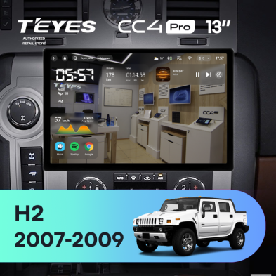 Штатная магнитола Teyes CC4 Pro 8/128 Hummer H2 E85 (2007-2009) (13")