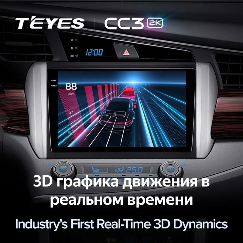 Штатная магнитола Teyes CC3 2K 4/64 Toyota Innova 2 (2015-2022)
