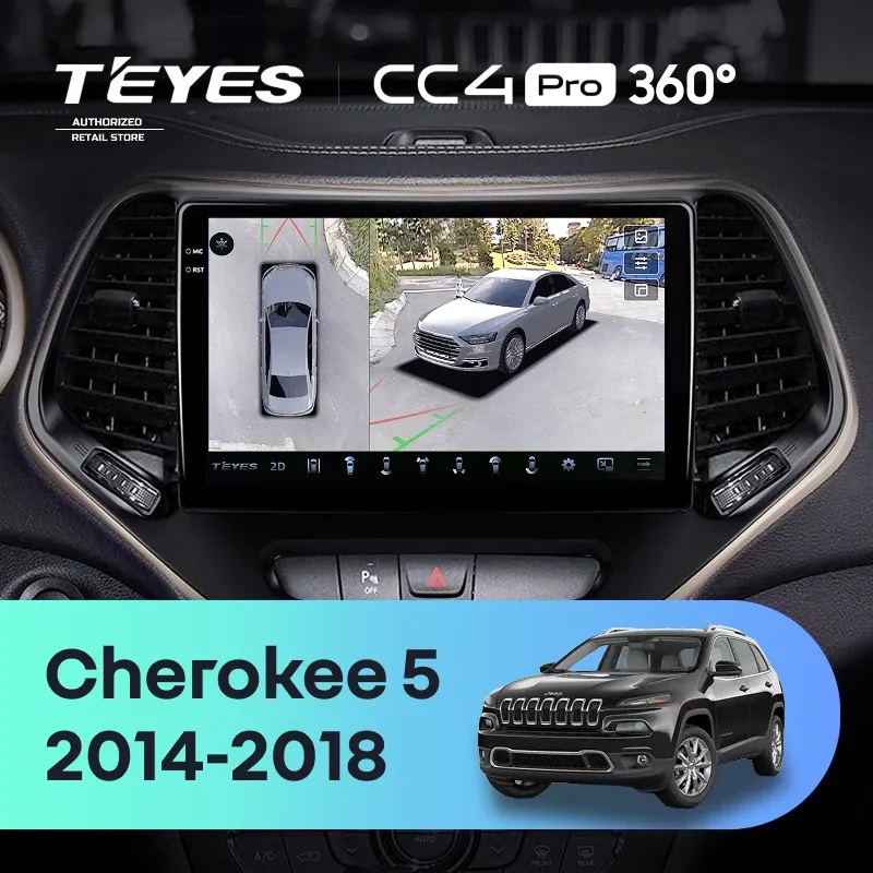 Штатная магнитола Teyes CC4 Pro 360 8/128 Jeep Cherokee 5 KL (2014-2018)