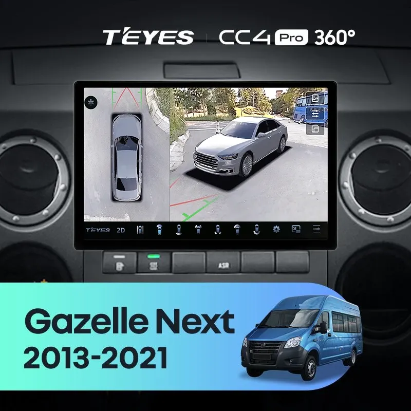 Штатная магнитола Teyes CC4 Pro 360 12/256 GAZ Gazelle Next (2013-2021) F1 (11")
