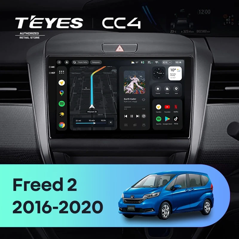 Штатная магнитола Teyes CC4 6/64 Honda Freed 2 (2016-2020)