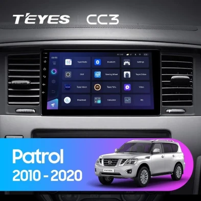 Штатная магнитола Teyes CC3 4/32 Nissan Patrol Y62 (2010-2020) F1 9"