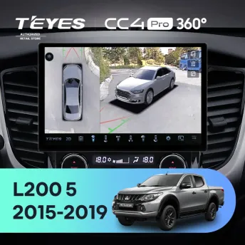 Штатная магнитола Teyes CC4 Pro 360 8/128 Mitsubishi L200 5 (2015-2019) кондиционер F1 (13")