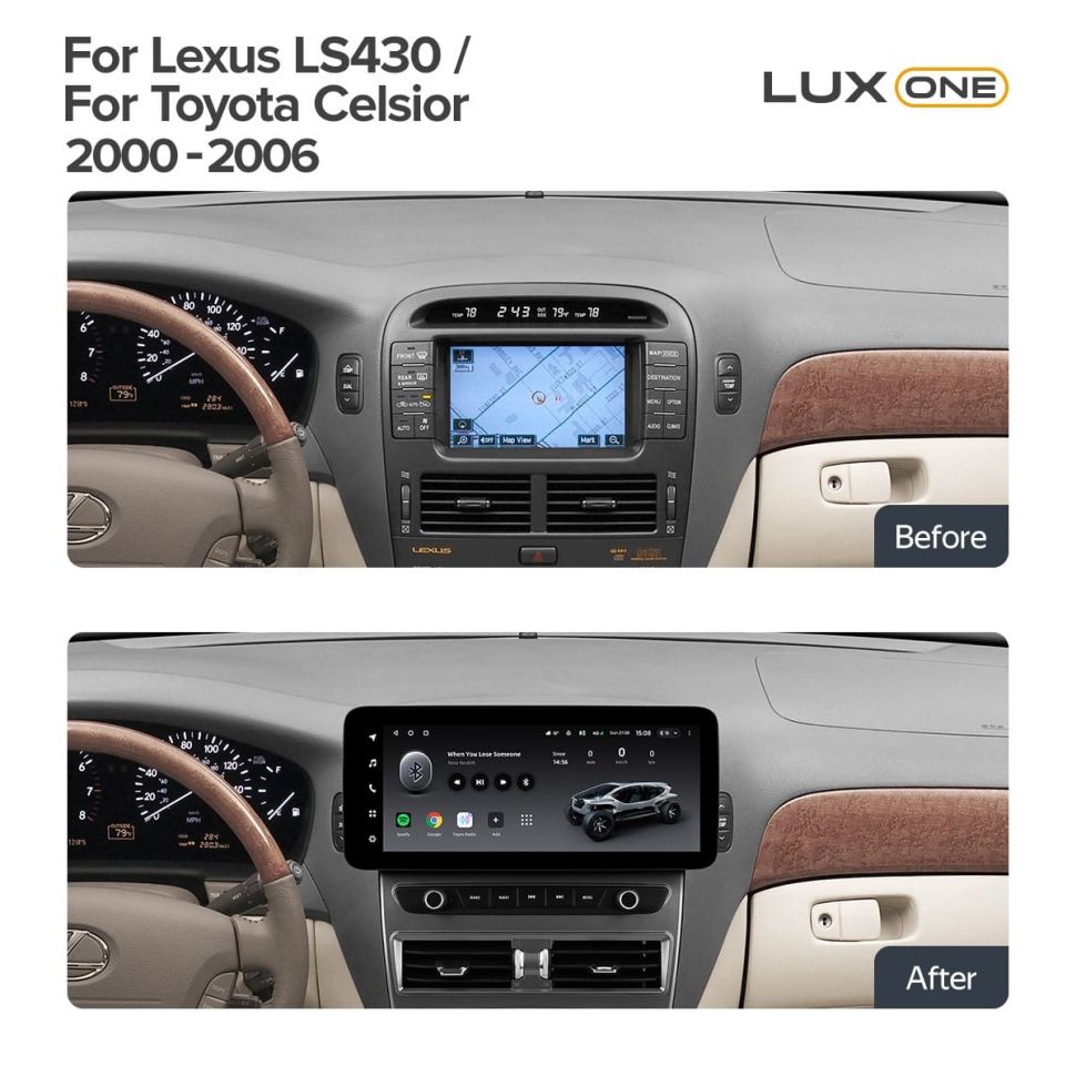 Переходная рамка Lexus LS430 / Toyota Celsior 3 (2000-2006) (F3) (12,3")