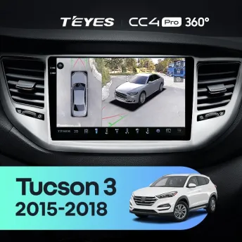Штатная магнитола Teyes CC4 Pro 360 8/128 Hyundai Tucson 3 (2015-2018) Тип-B