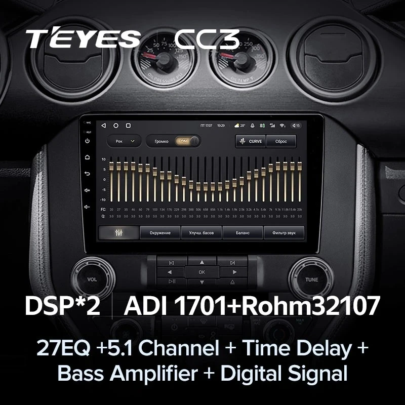 Штатная магнитола Teyes CC3 4/32 Ford Mustang VI S550 (2014-2023) F2