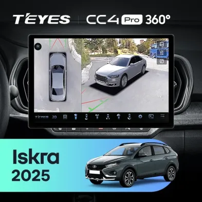 Штатная магнитола Teyes CC4 Pro 360 8/128 LADA Iskra SW Cross 2025 Тип-A (13")