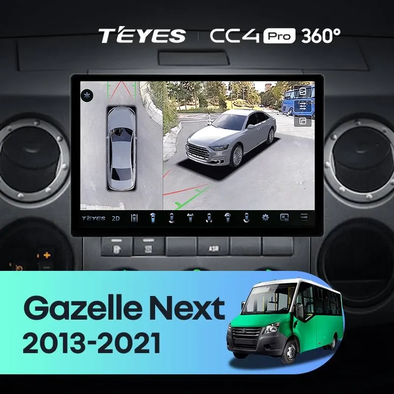 Штатная магнитола Teyes CC4 Pro 360 12/256 GAZ Gazelle Next (2013-2021) F3 (11")