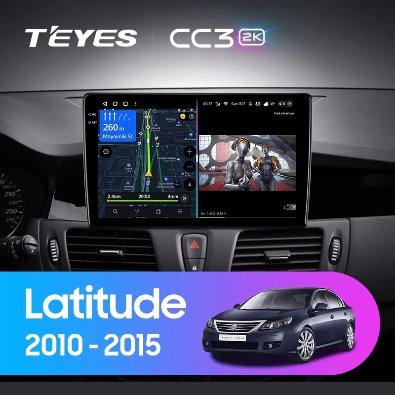 Штатная магнитола Teyes CC3 2K 6/128 Renault Latitude 1 (2010-2015)