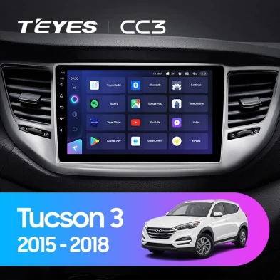 Штатная магнитола Teyes CC3 4/32 Hyundai Tucson 3 (2015-2018) Тип-A