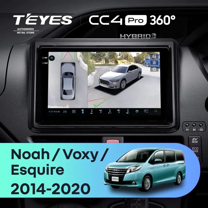 Штатная магнитола Teyes CC4 Pro 360 8/128 Toyota Esquire 1 (2014-2020) Правый руль