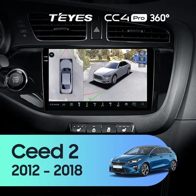 Штатная магнитола Teyes CC4 Pro 360 8/128 Kia Ceed 2 JD (2012-2018)