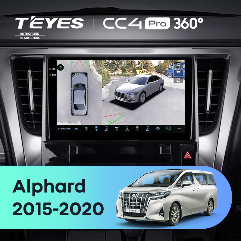 Штатная магнитола Teyes CC4 Pro 360 12/256 Toyota Alphard H30 (2015-2020)