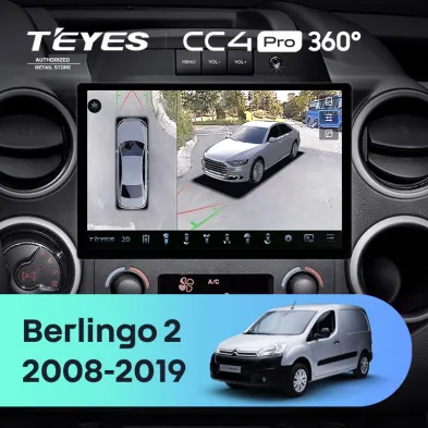 Штатная магнитола Teyes CC4 Pro 360 12/256 Citroen Berlingo 2 B9 (2008-2019) (11")