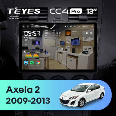 Штатная магнитола Teyes CC4 Pro 8/128 Mazda Axela 2 (2009-2013) (13")