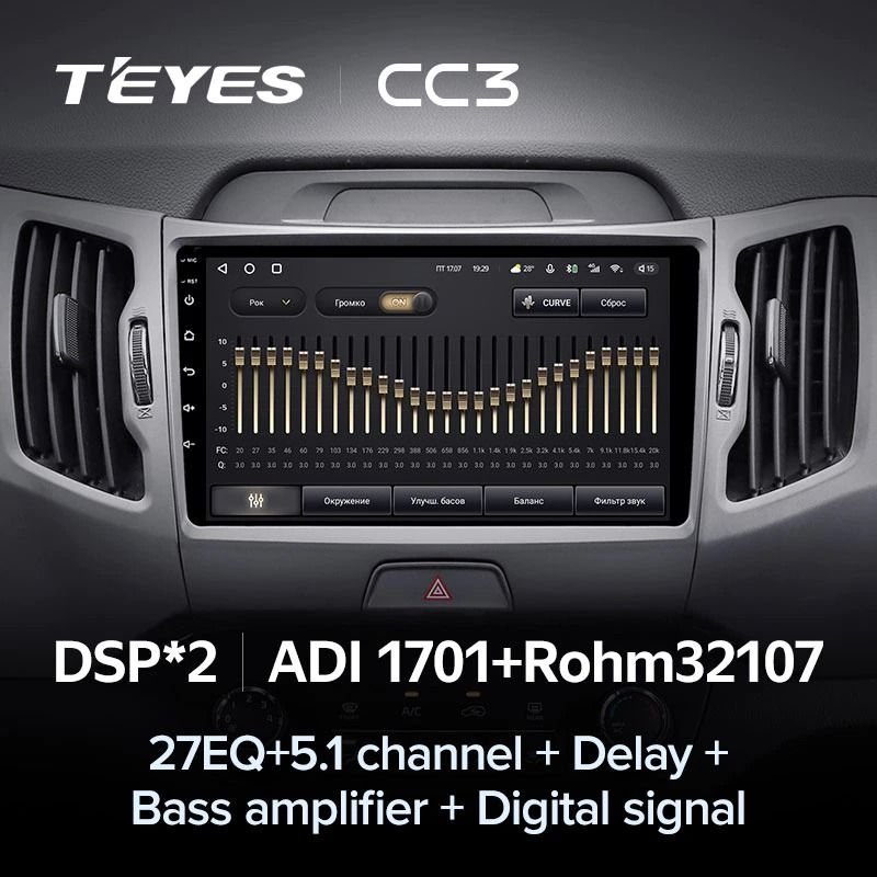 Штатная магнитола Teyes CC3 4/64 Kia Sportage 3 SL (2010-2016) Тип-A