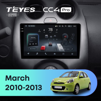 Штатная магнитола Teyes CC4 Pro 12/256 Nissan March K13 (2010-2013)