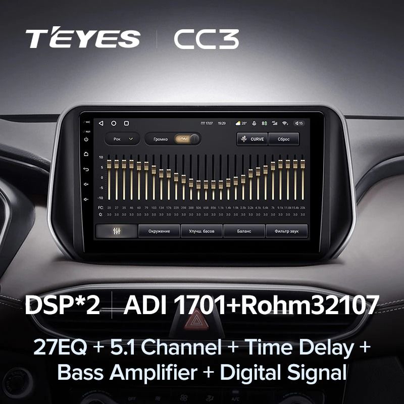 Штатная магнитола Teyes CC3 4/32 Hyundai Santa Fe 4 (2018-2020)