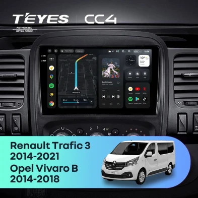 Штатная магнитола Teyes CC4 6/64 Renault Trafic 3 (2014-2021)